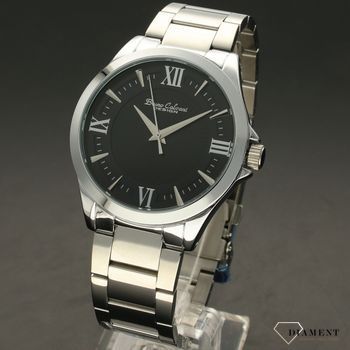 Zegarek męski BRUNO CALVANI srebrny z czarną tarczą BC9031. Zegarek męski z wyraźną czarną tarczą zegarka ze sreb Zegarek męski na stalowej bransolecie. Elegancki zegarek dla mężczyzny (3).jpg